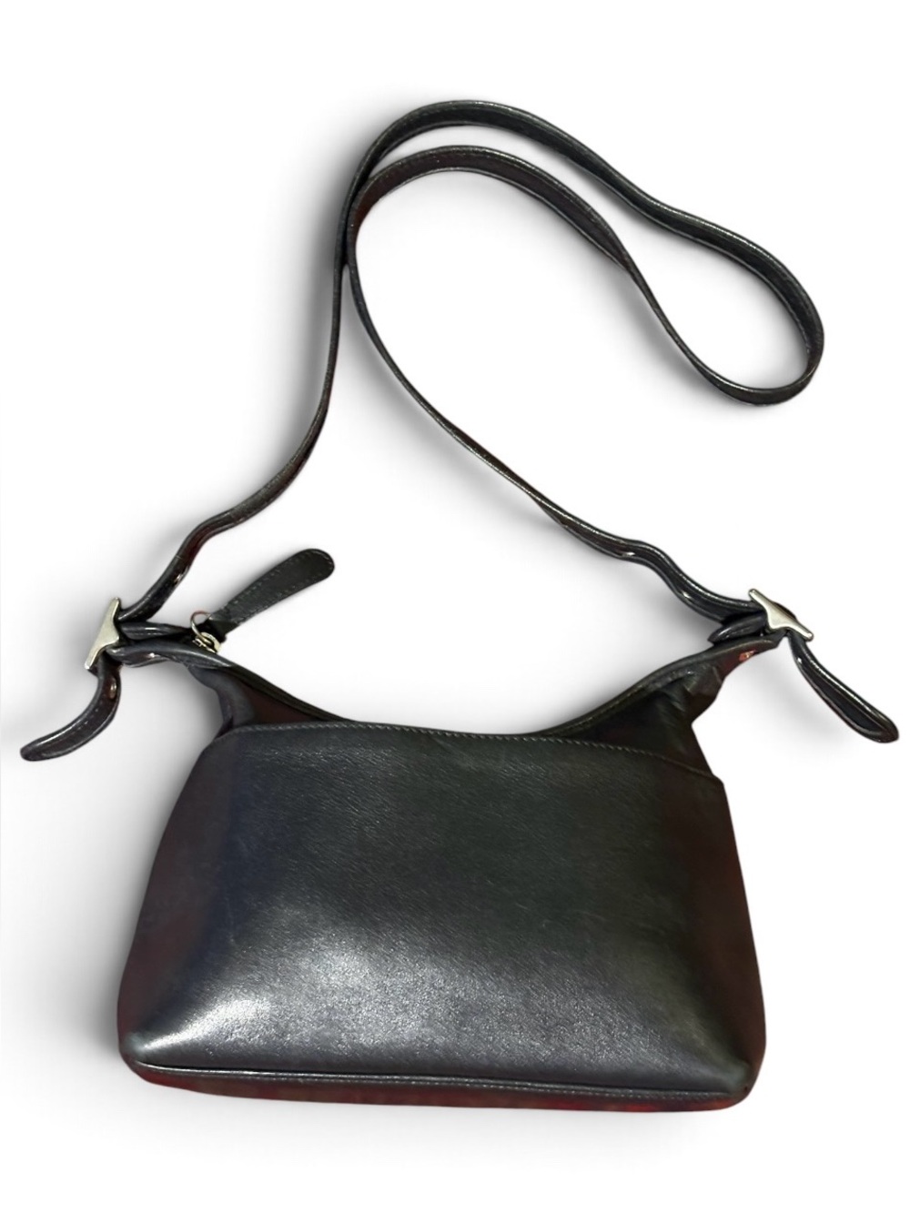 Coach Legacy Small Pocket Zip Leather Crossbody Bag Black